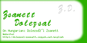 zsanett dolezsal business card